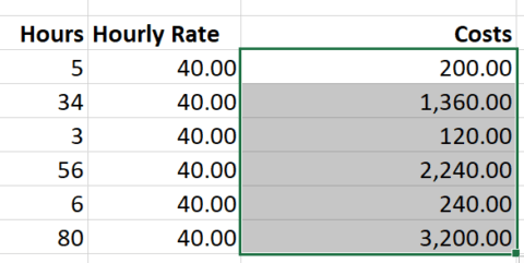 Time tracking in Excel - Project Hours