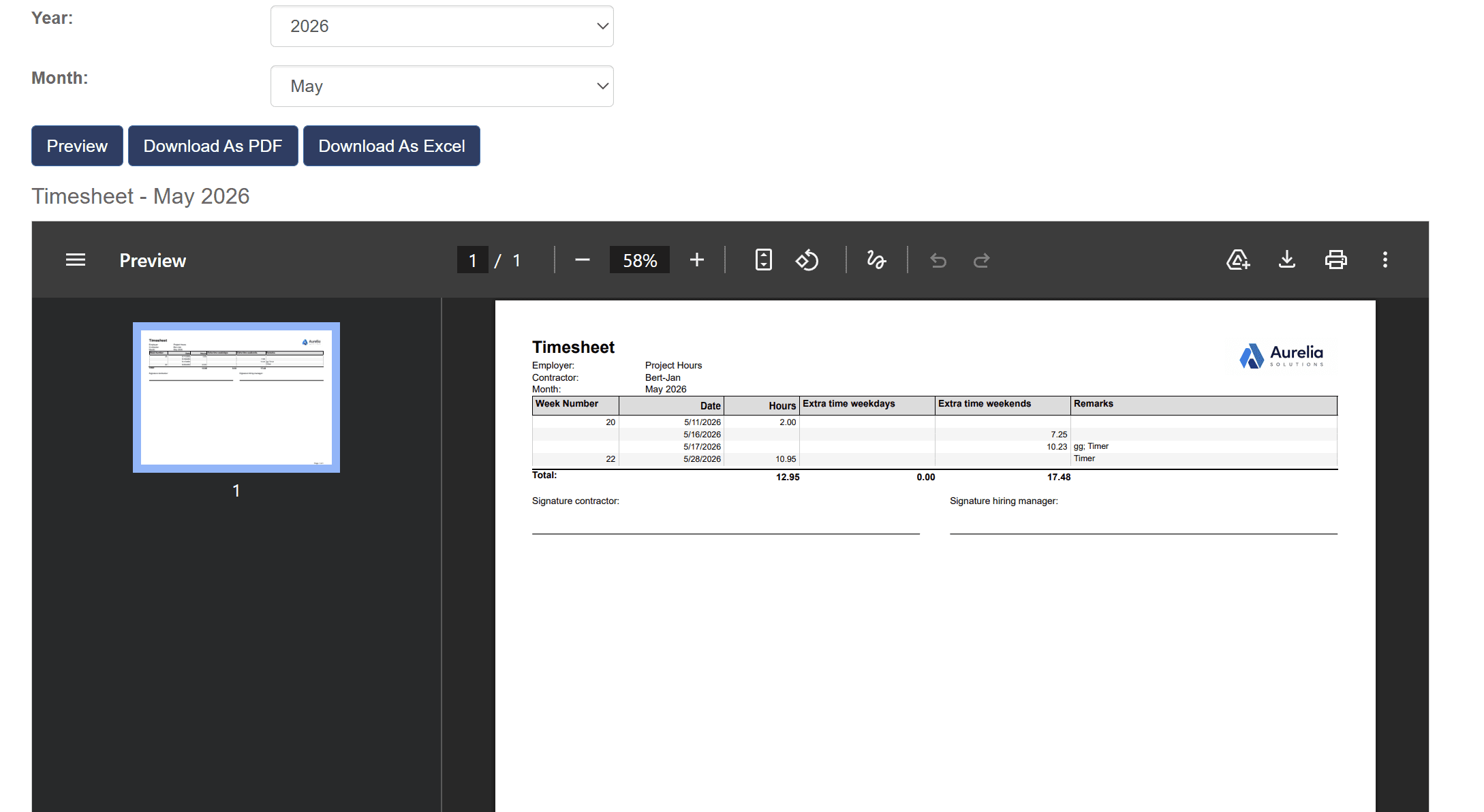 Timesheet